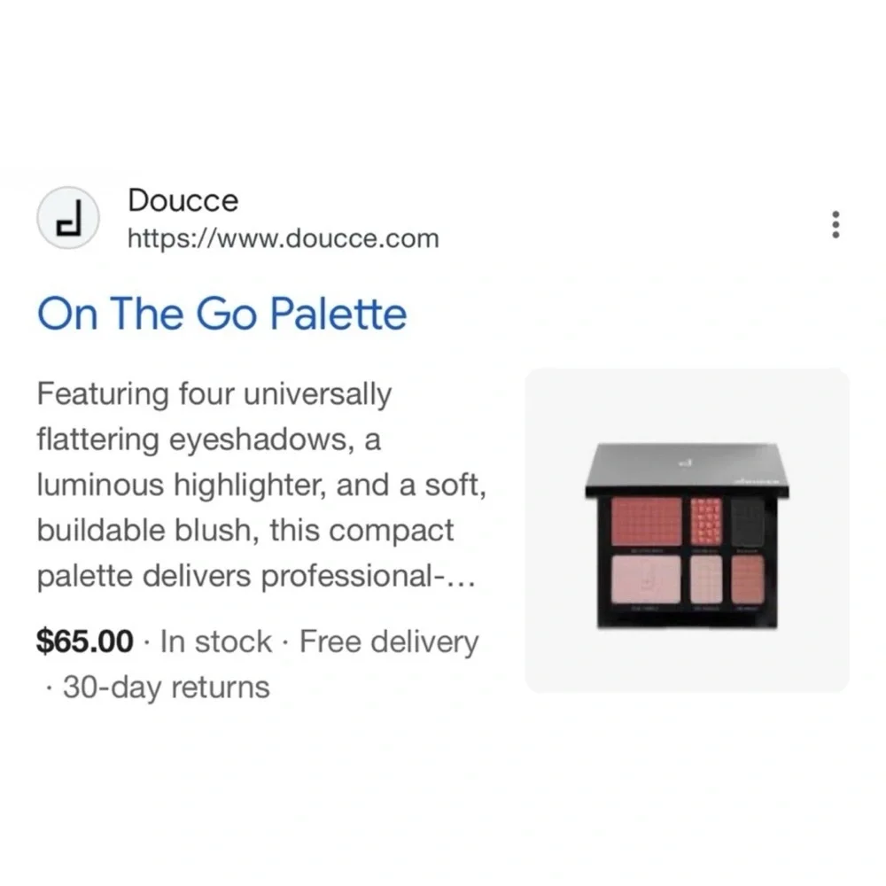 Doucce On The Go Palette Brand New